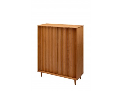 Balcão gabinete alto com 2 portas no acabamento em cera natural com toque acetinado / Coleção Jazz